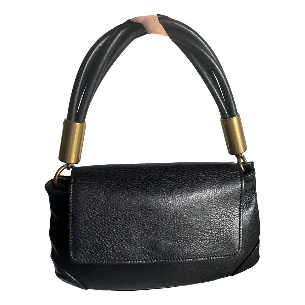 Gucci Black Twist Handle Leather Shoulder Bag with Gold Accents